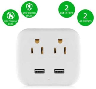 US Standard Portable 2USB Smart Socket