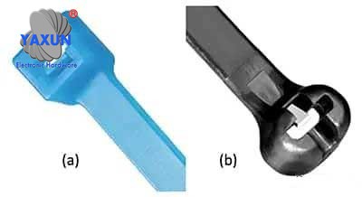 Cable ties with molded locking barbs