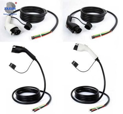 J1772 plug connection cable for electric vehicles