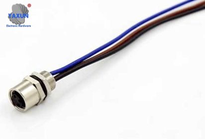 M5 4 pin Socket Board end Soldering Cable