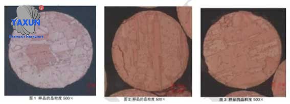 Metallographic analysis of broken wire cores