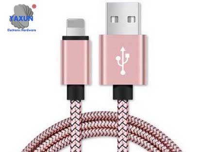 USB A to iPhone Apple data cable