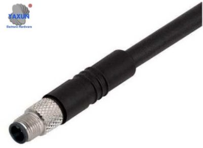 Waterproof M5 3 PIN Male Plug with 26AWG Wire