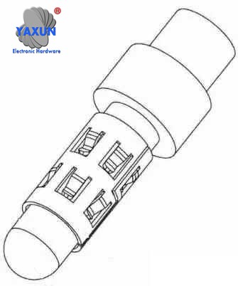 contact points of leaf spring contact structure