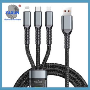 100W super fast charging cable one-to-three data cable Android phone universal data cable