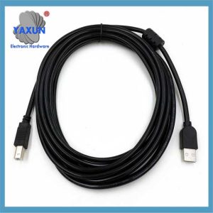 480 Mbps Transfer Speed ​​USB-A to USB-B 2.0 5m Black Printer Data Cable