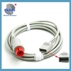 Medical 6-pin to 4-pin invasive pressure cable monitoring signal adapter