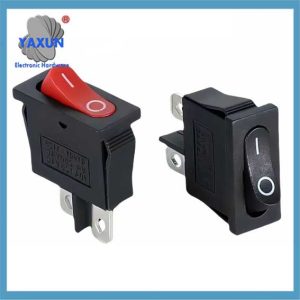 Rocker Switch ON-OFF-ON DPDT 6 Terminals 16A 250VAC Black