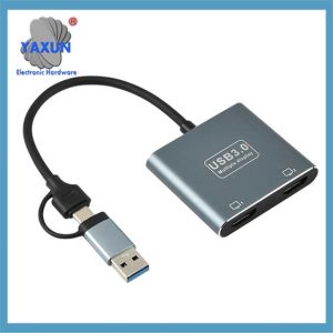 USB3.0 to dual HDMI adapter cable dual TYPEC, support MST three-screen display, suitable for M1/M2 graphics card