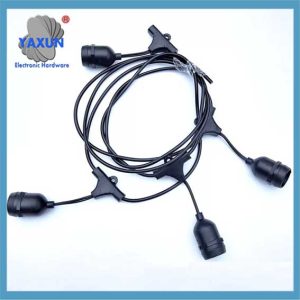 25 E14 FIXED SOCKET, OUTDOOR COMMERCIAL WEATHERPROOF STRING LIGHT, G40 BULBS, 8.5M CORD