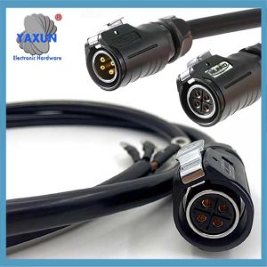 Water-Cooled Miner Electrical Cable Power connectors Power Cord, LP-20 4pin, 3ft, 380v 20A for HYD of Antminer s19