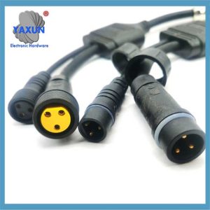 Waterproof Connectors 3 Wire,12AWG Male Female Plug LED Connector with 3Pin, IP68 25CM Extension Cable for Car, Truck